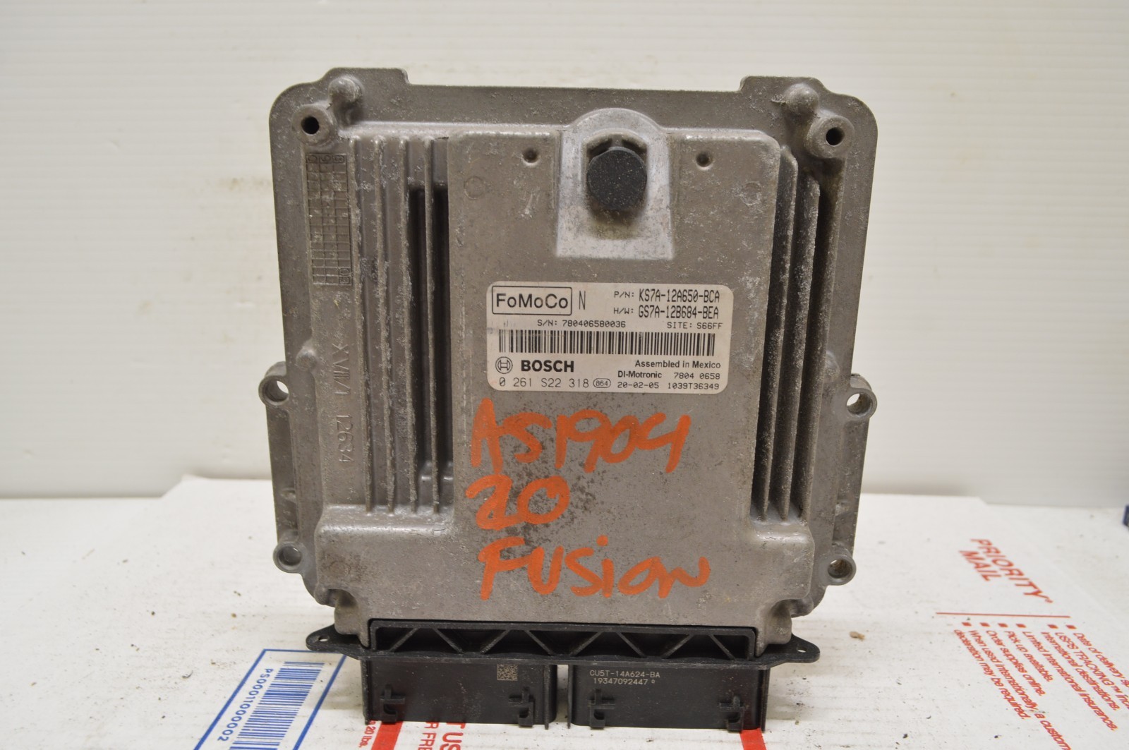 2017 2020 Ford Fusion 1.5 KS7A-12A650-BCA Engine Control Module Unit Ecm K70 005