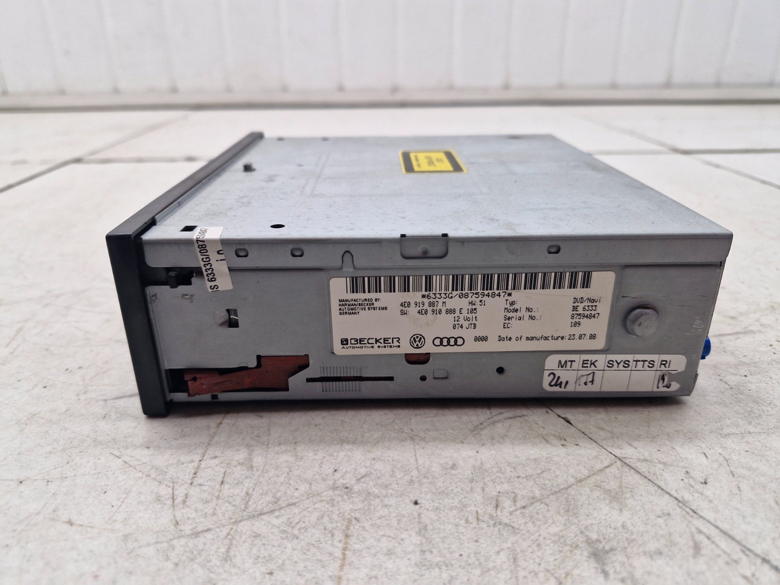 Audi A5 8T B8 SAT NAV DVD Reader Player Unit 4E0919887M