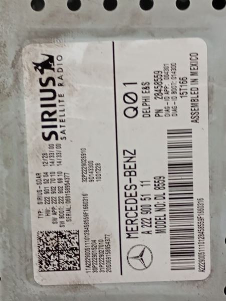Chassis ECM 156 Type Communication Fits 15-16 18-20 MERCEDES GLA-CLASS 3546170