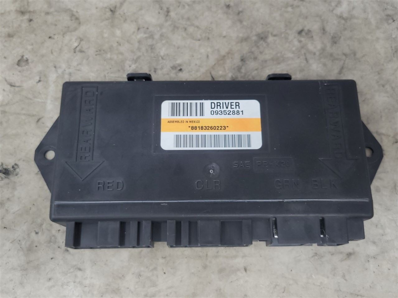 1997-1999 CORVETTE C5 LH DRIVER DOOR THEFT CONTROL MODULE 09352881 97-99