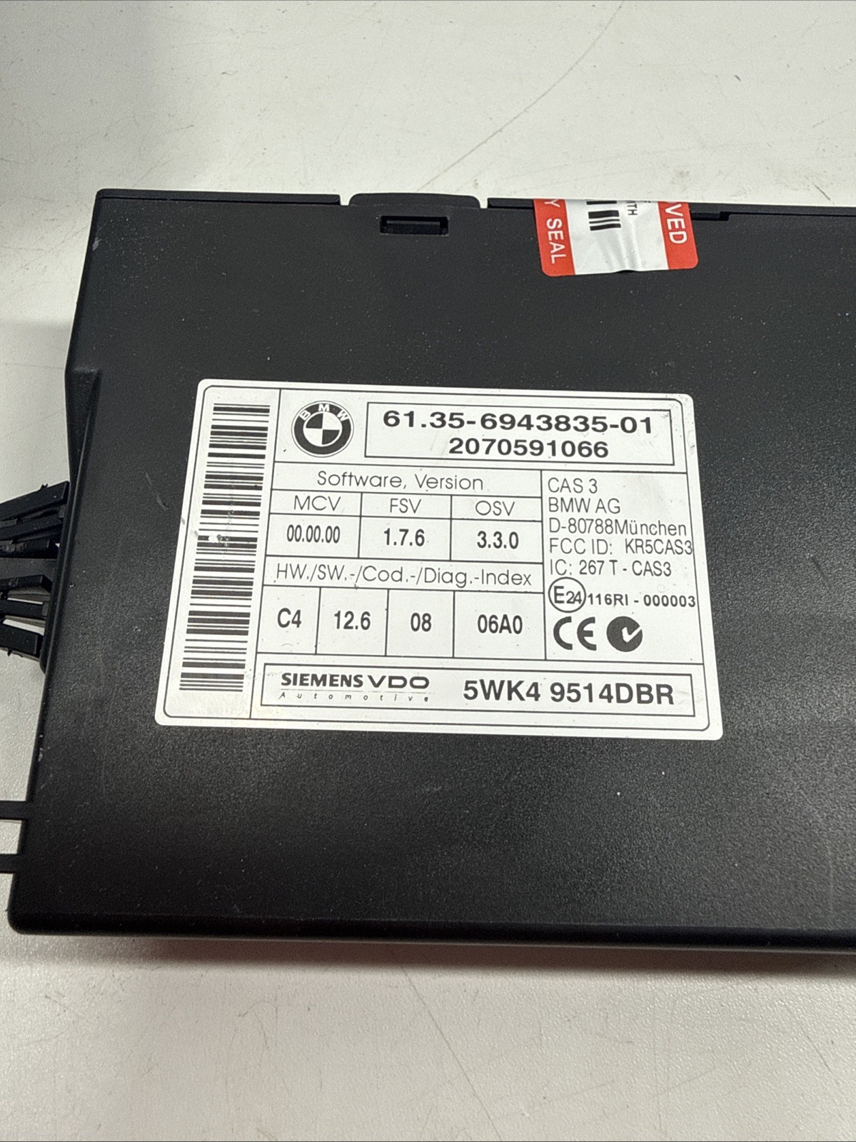 BMW 135i 335i 535i E90 E82 E60 Siemens VDO MSD80 ECU DME & CAS Module Set 07-09