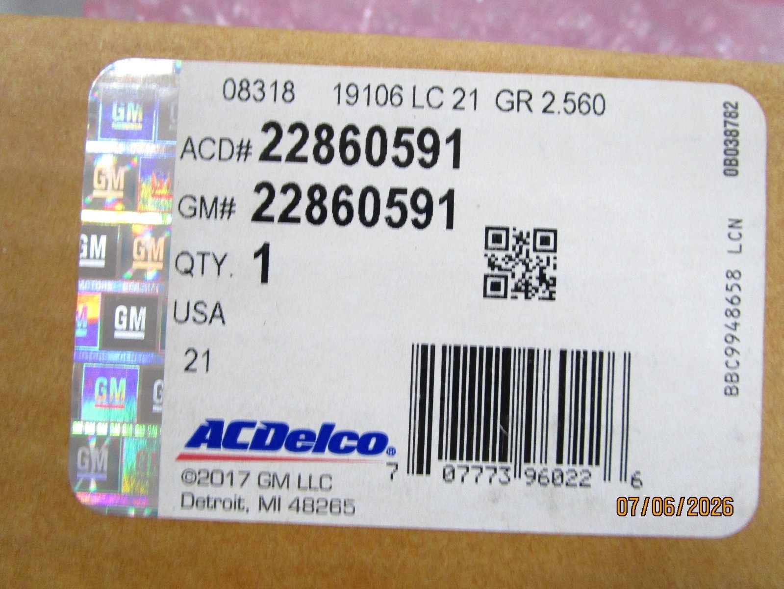 Body Control Module ACDelco GM Original Equipment 22860591