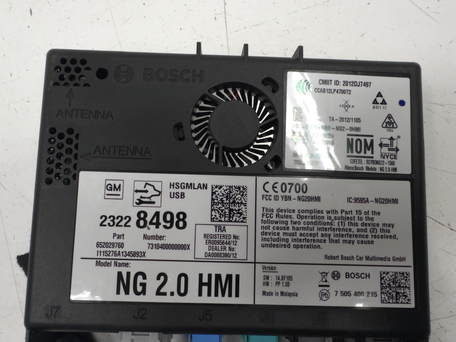 15-16 CADILLAC SRX HUMAN MACHINE INTERFACE HMI CONTROL MODULE UNIT, OEM LOT3689