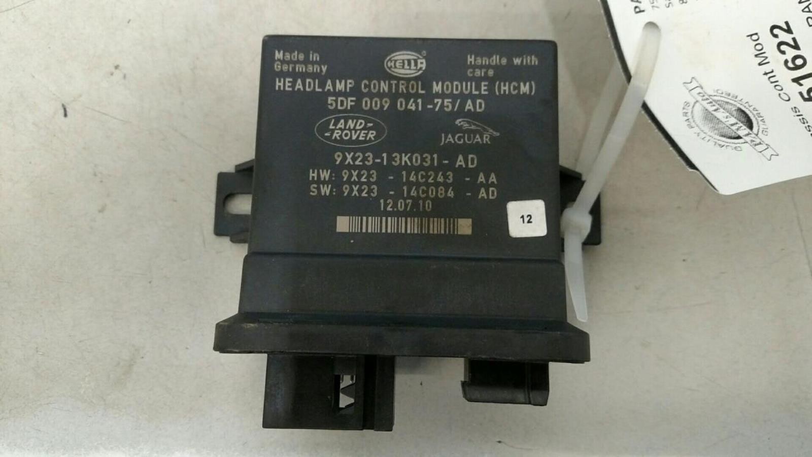 2011 RANGE ROV LAMPS ECU 9X2313K031AD