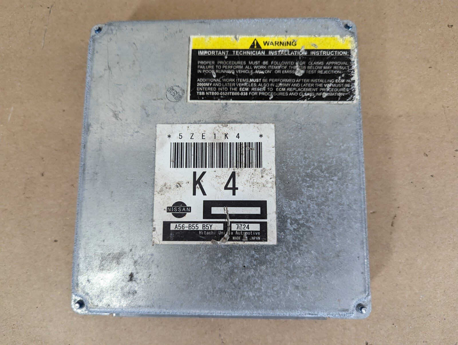 2002 Nissan Sentra SE-R 2.5L ECM ECU Engine Computer A56-B55