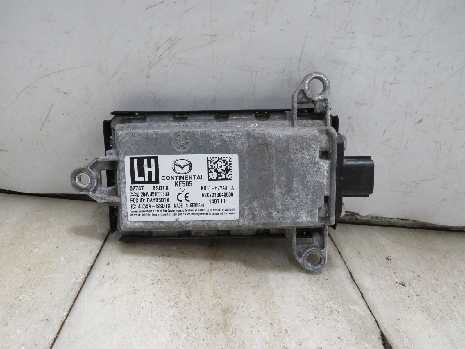 2013-2015 Mazda CX5 Driver Assist Module Blind Spot Alert (LH) OEM KD3167Y40A