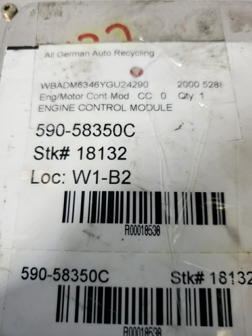 1999-2000 BMW 323i 328i 528i Engine Control Module ECU OEM 7500255