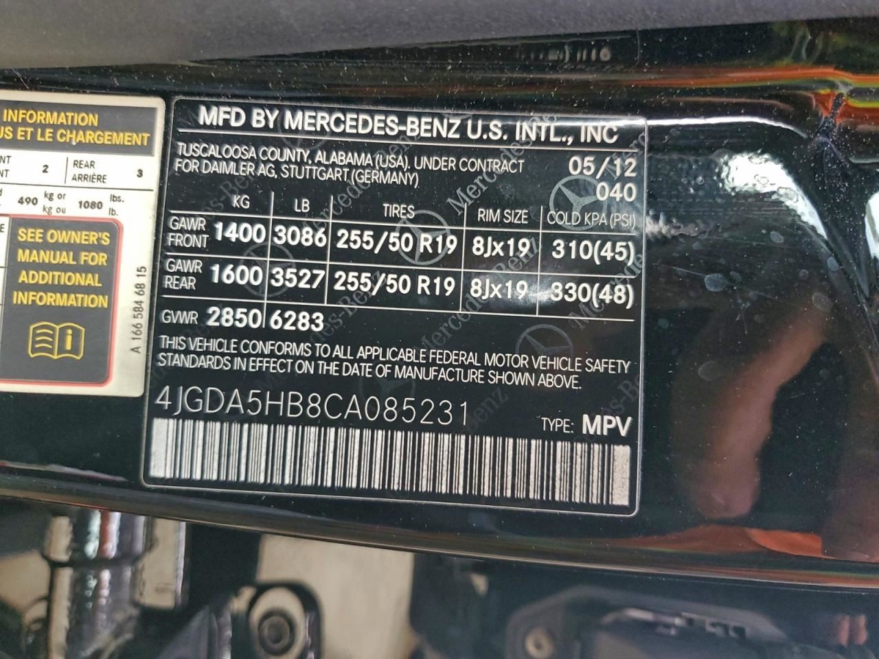 ENGINE CONTROL MOD OEM 2012 MERCEDES-BENZ ML350 1YR WRNTY 2769000700