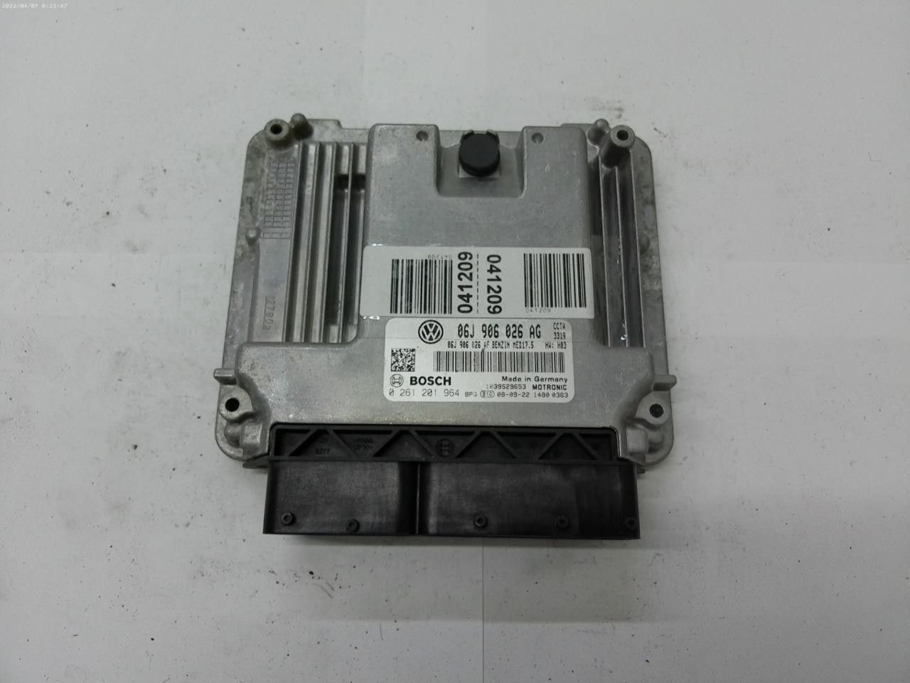 ENGINE COMPUTER VOLKSWAGEN PASSAT 2008 06J906026AG 0261201964 2.0L ECM OEM