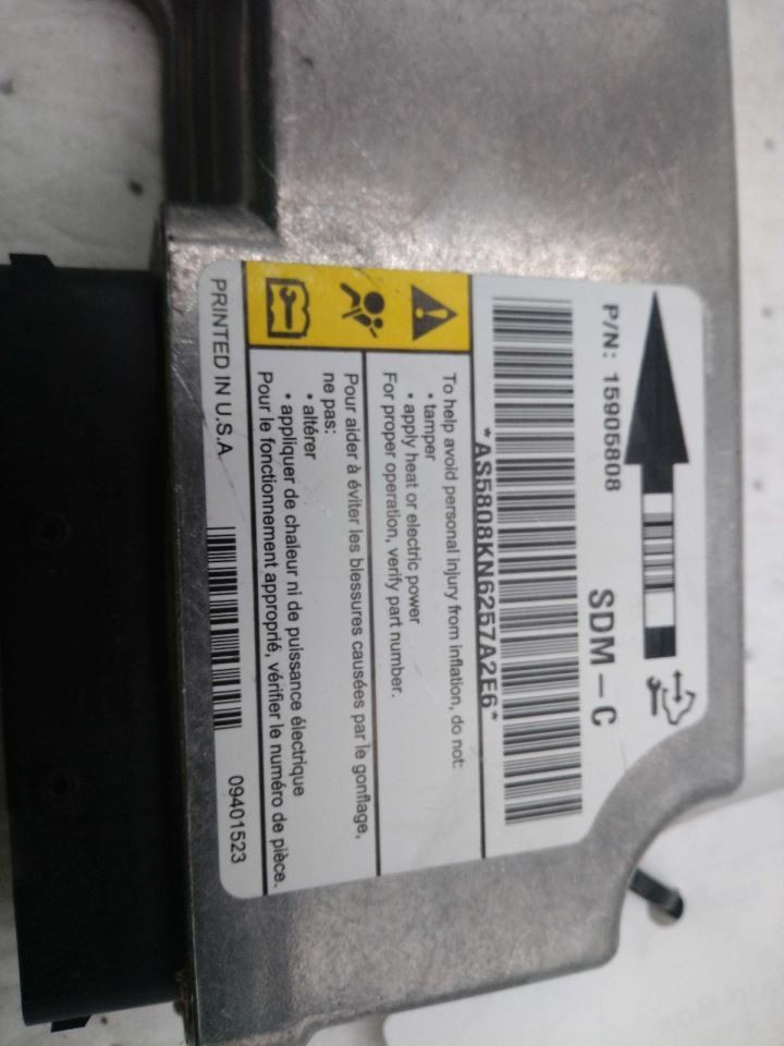 Chassis ECM SRS Below Left Hand Front Seat Fits 07 AVALANCHE 1500 617702