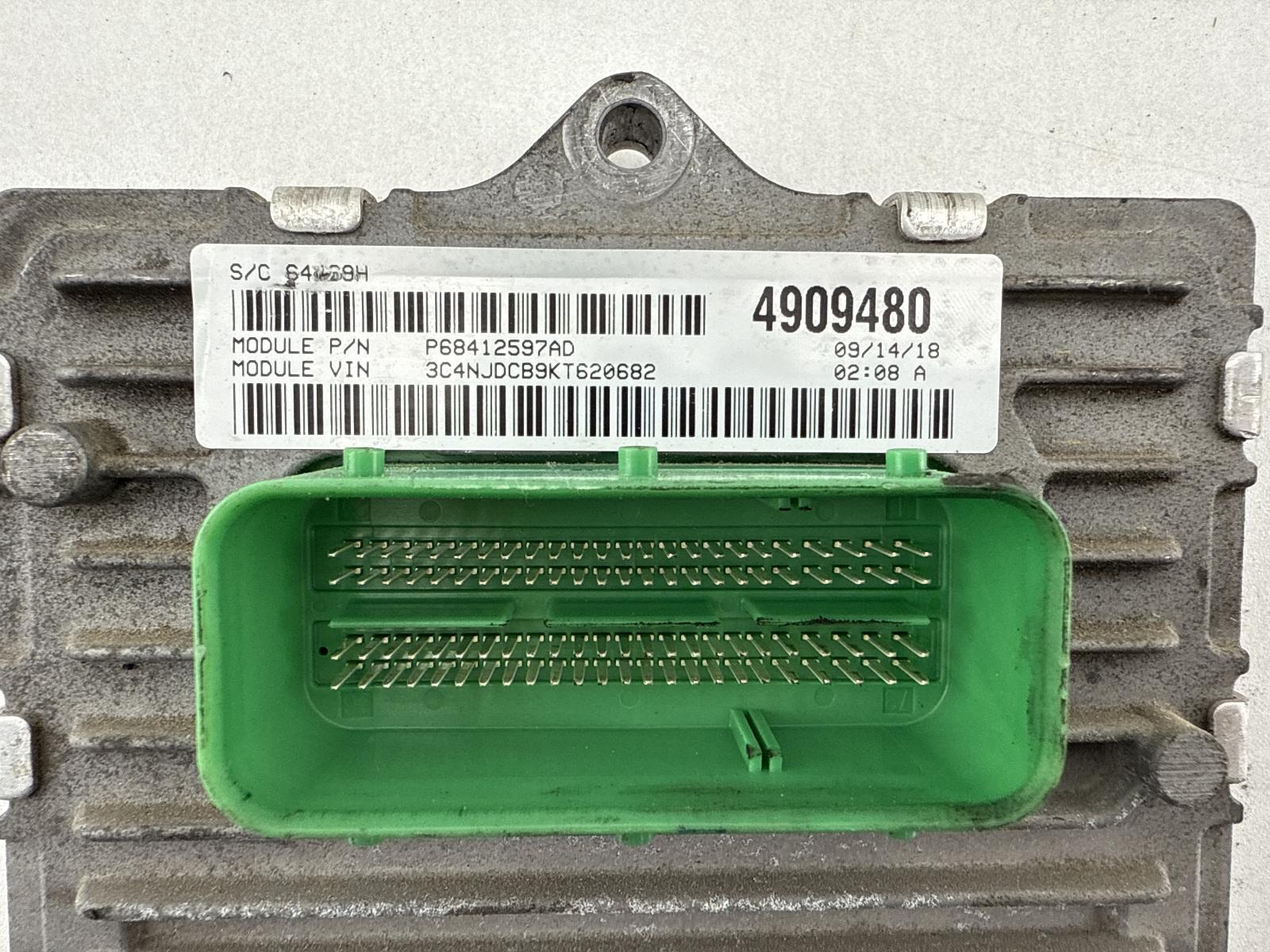 Used Engine Control Module (ECM) fits: 2019 Jeep Compass new style horizontal re
