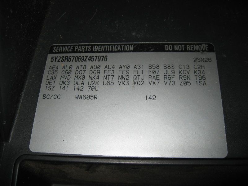 Chassis ECM Communication VIN E 4th Digit Onstar Fits 07-10 SAAB 9-5 137106