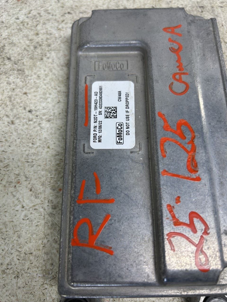 2023 FORD BRNCO RPT CAMERA CONTROL MODULE OEM ID N2DT19H423AD