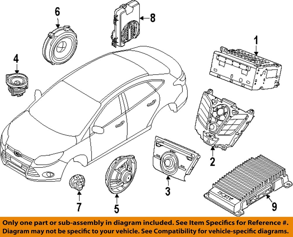 Used Radio Audio fits: 2016 Ford Focus Grade A