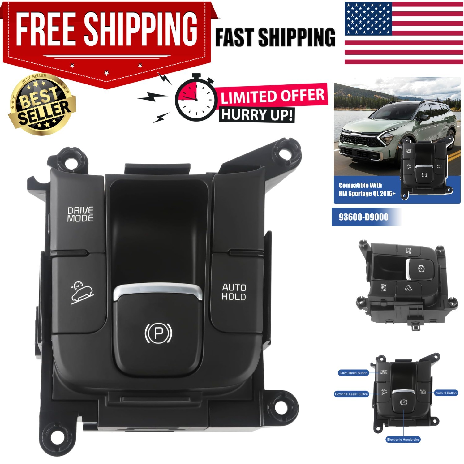 Multi-Function Electronic Brake System with Drive Mode for Kia Sportage 2016-22