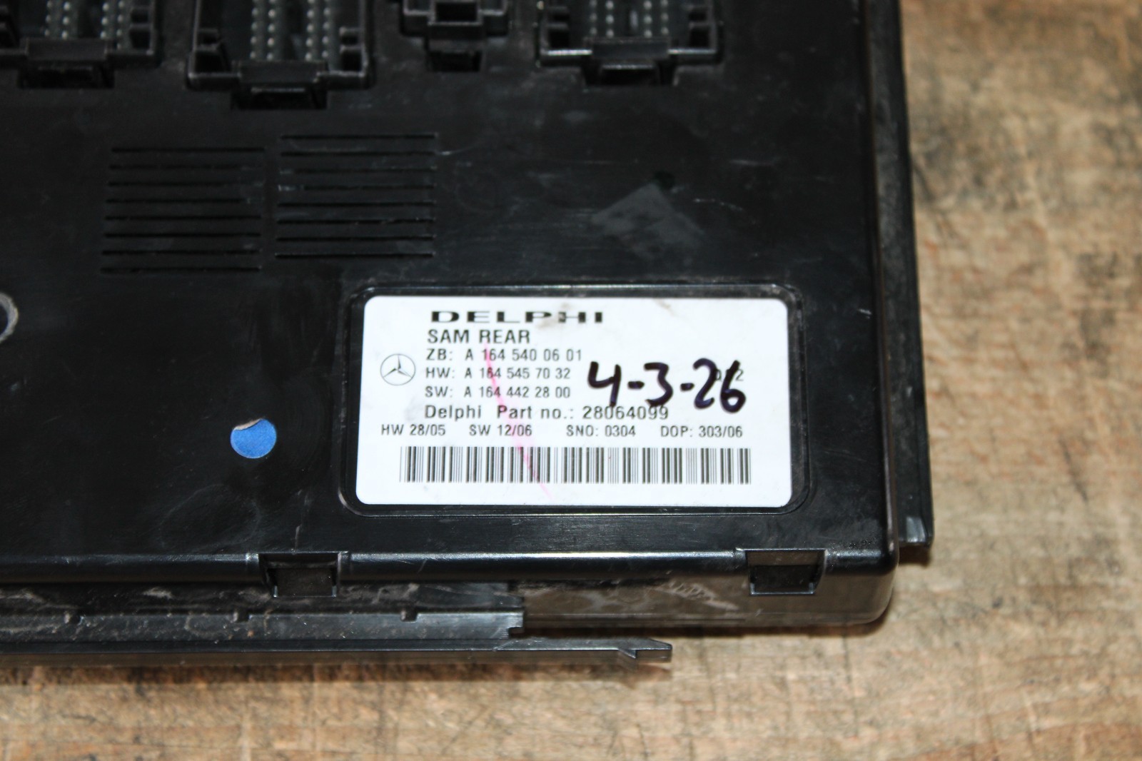 09-13 Mercedes W164 ML550 R500 GL450 Rear SAM Module Control Unit OEM (TESTED)