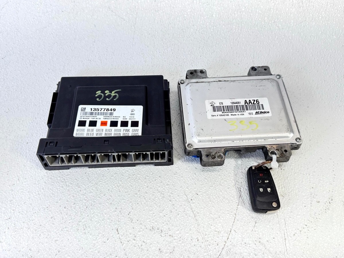 11-12 CHEVROLET CRUZE ECU ECM BCM ENGINE & BODY CONTROL MODULE W/KEY FOB SET OEM
