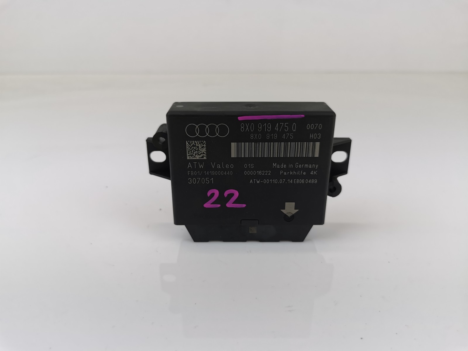 AUDI A1 PARKING AID CONTROL MODULE 8X0919475Q
