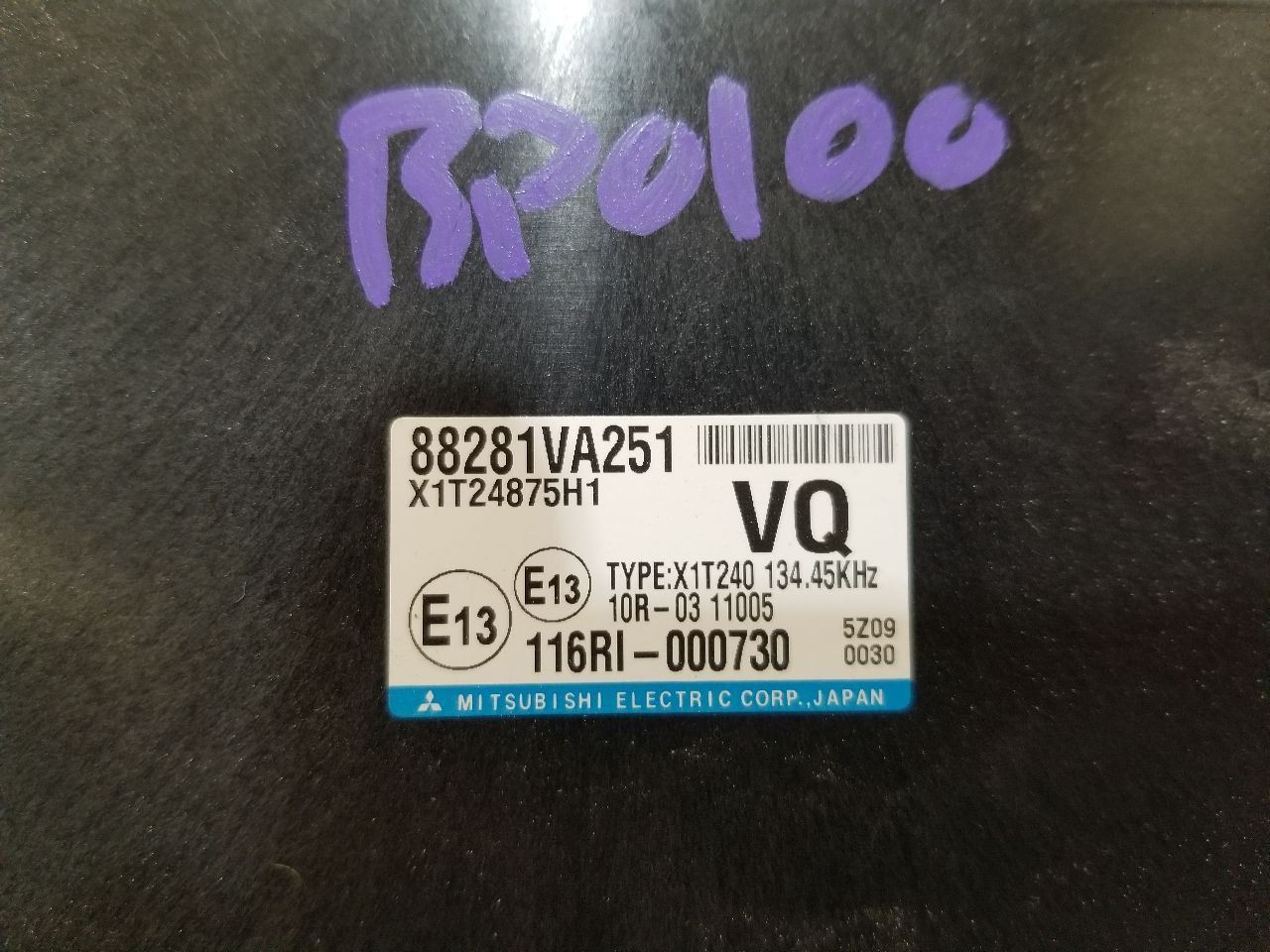 16 2016 SUBARU WRX STI MULTIFUNCTION CONTROL MODULE 88281VA251