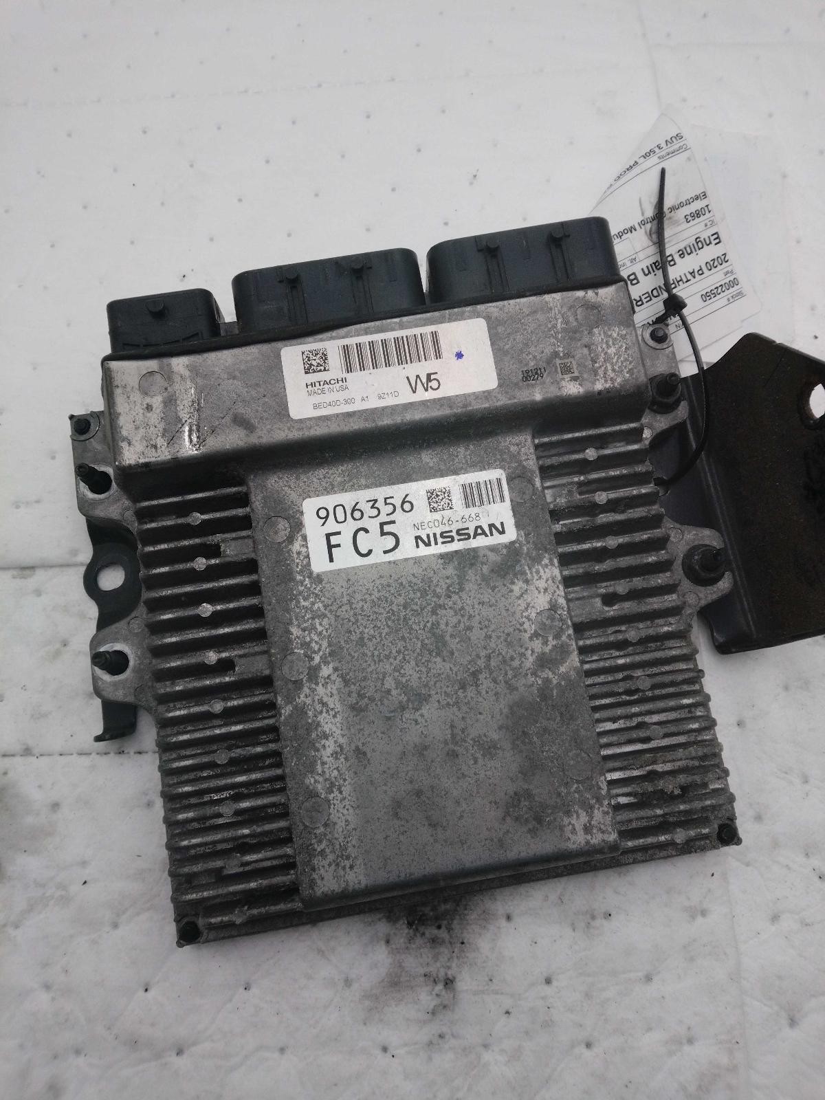Used Engine Control Module (ECM) fits: 2020 Nissan Pathfinder Electronic Control