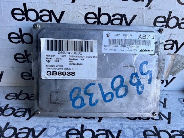 USED OEM 2017 GMC TERRAIN 12667002 AB7J ENGINE COMPUTER