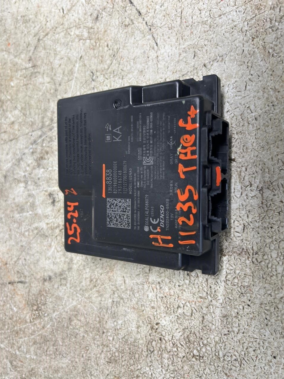 2022 CHEVROLET SILVRDO25 Theft Lock Control Module OEM Part Number 13518838