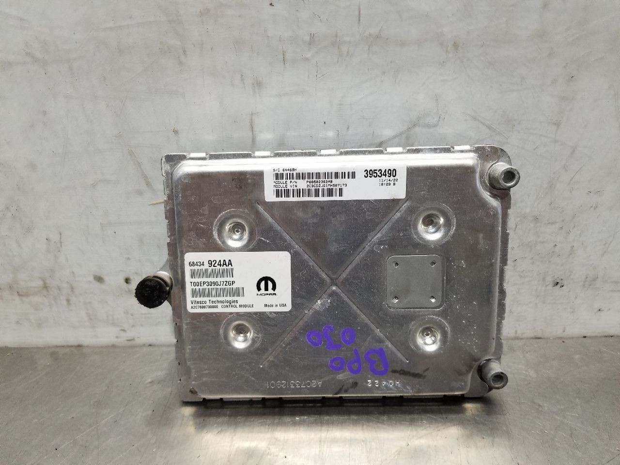 21 2021 DODGE CHALLENGER SXT 3.6L ECM ENGINE CONTROL MODULE 68434924AA