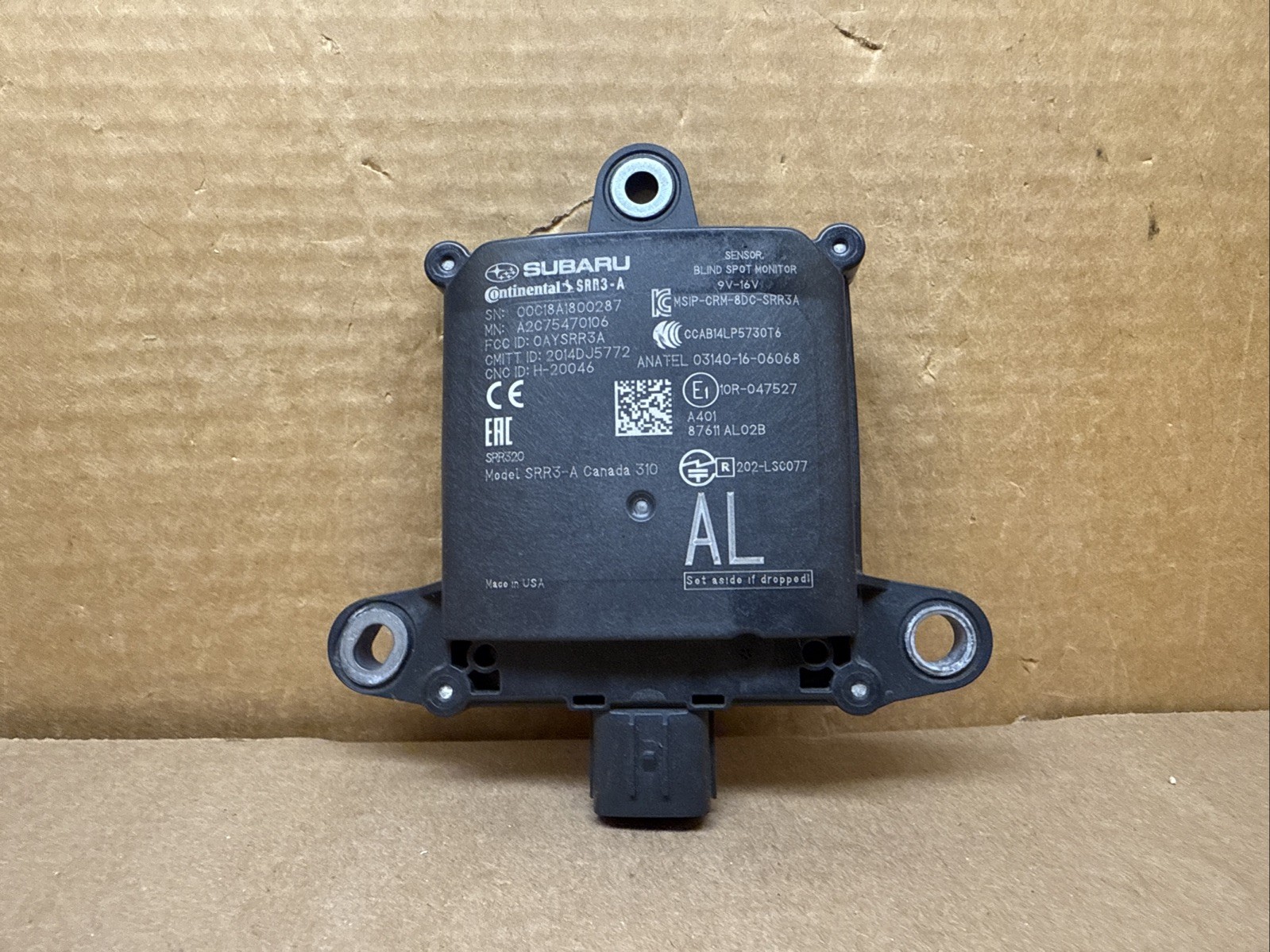 2018-2019 Subaru Legacy Outback Bumper Blind Spot Module Sensor 87611 AL02B