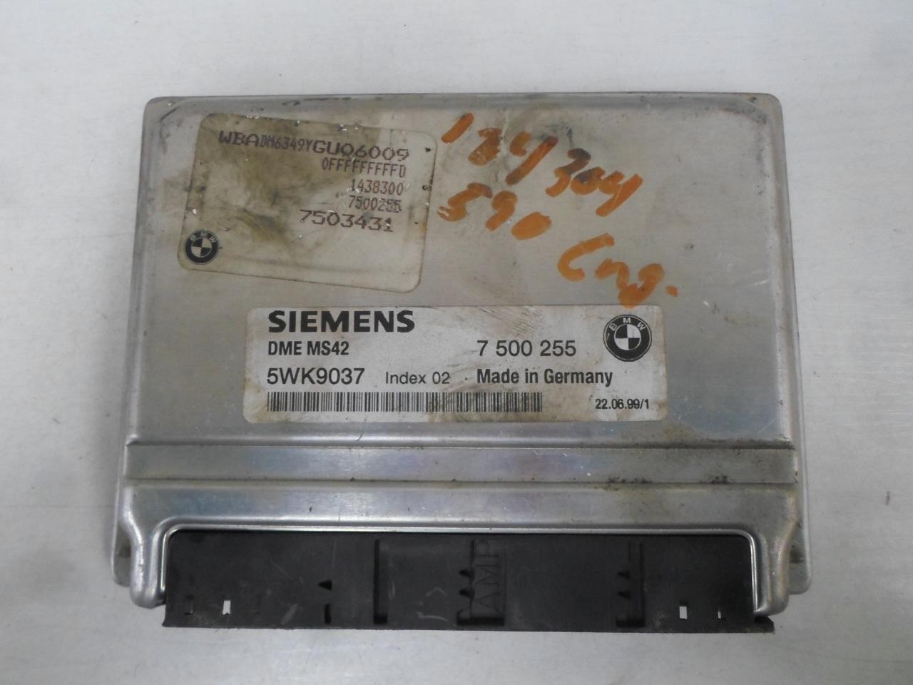 ENGINE COMPUTER BMW 323i 1999 2000 7500255 ECM PCM ECU OEM