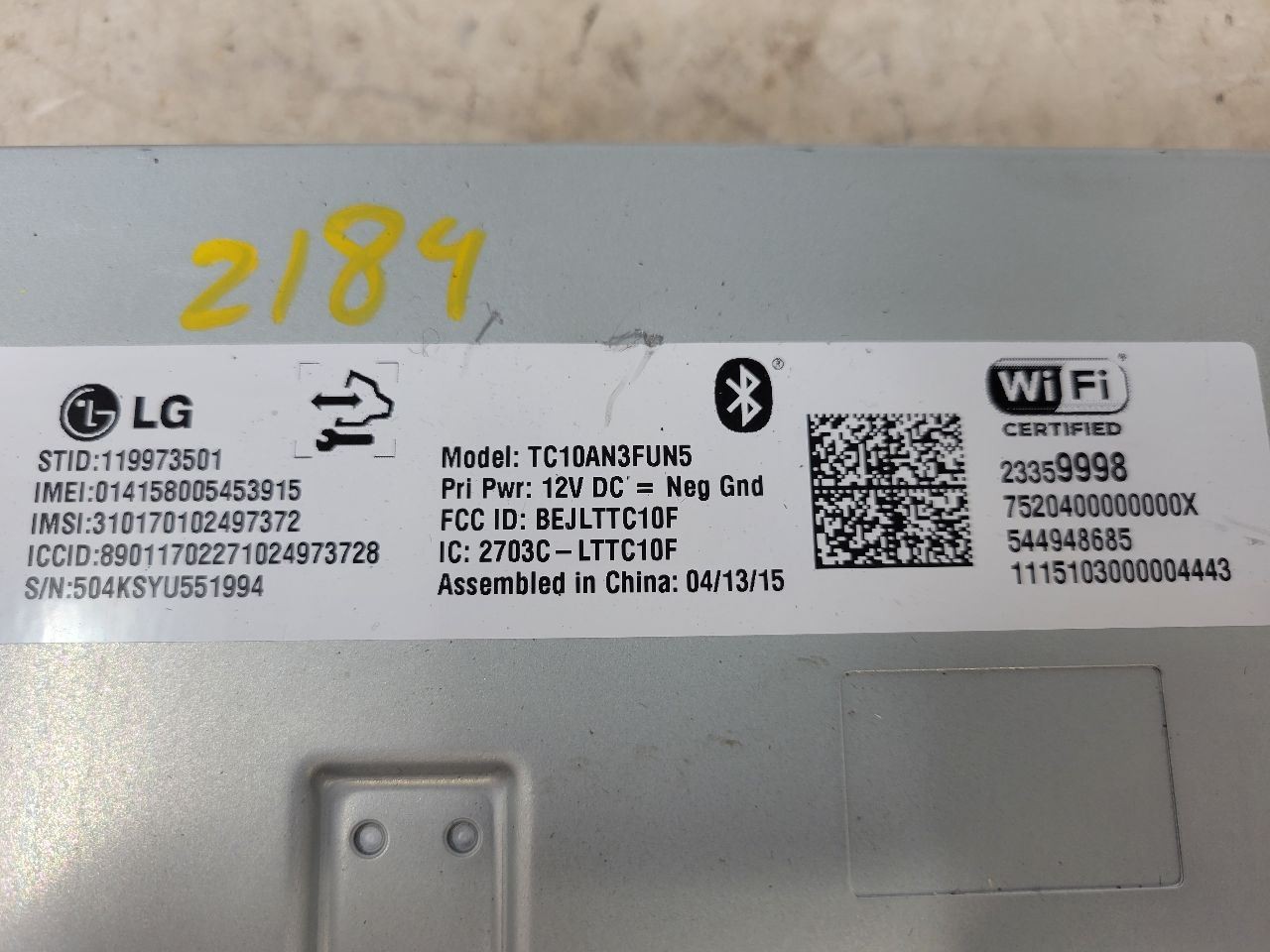 2015 ESCALADE ONSTAR COMMUNICATION MODULE 23359998 15-15