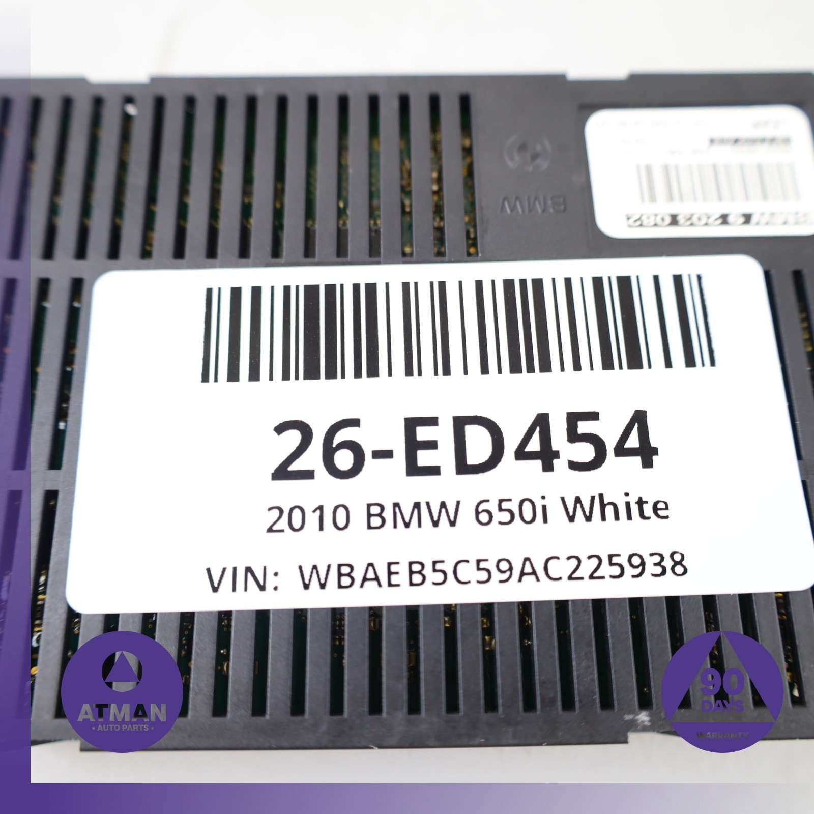 06-10 BMW E64 650i Headlight Head Light Lamp Control Module OEM