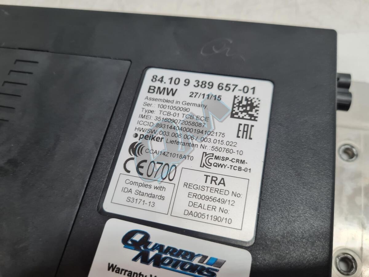 BMW Telematics Bluetooth Control Module Combox Fits Various Models 9389657