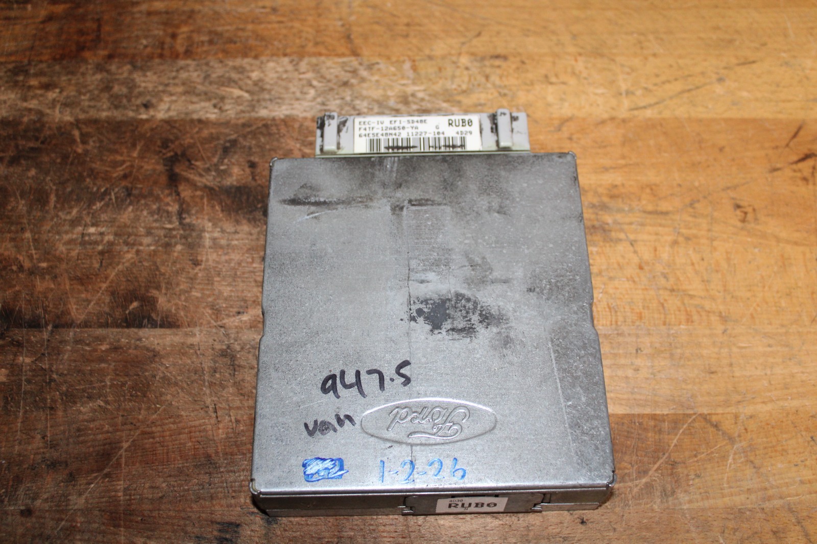 1994 94 FORD VAN 7.5 ENGINE COMPUTER ECU ECM PCM MODULE F4TF-12A650-YA RUB0
