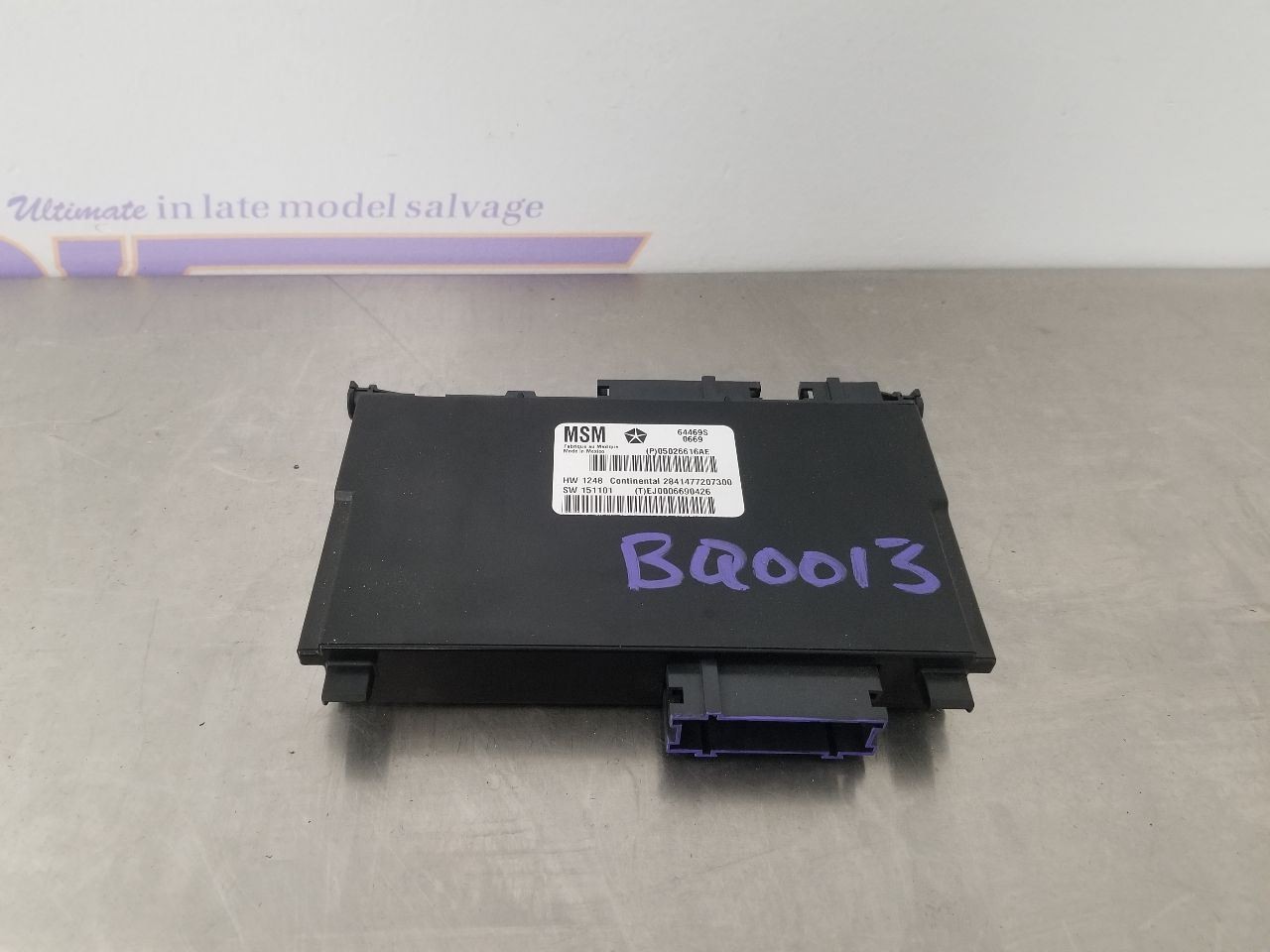 19 2019 DODGE DURANGO GT SEAT MEMORY CONTROL MODULE 05026616AE