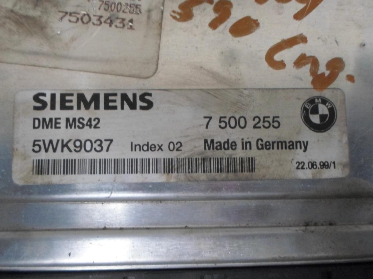 ENGINE COMPUTER BMW 323i 1999 2000 7500255 ECM PCM ECU OEM