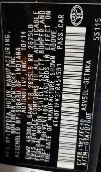 Engine ECM Electronic Module Engine Control VIN F Fits 15 CAMRY 257135