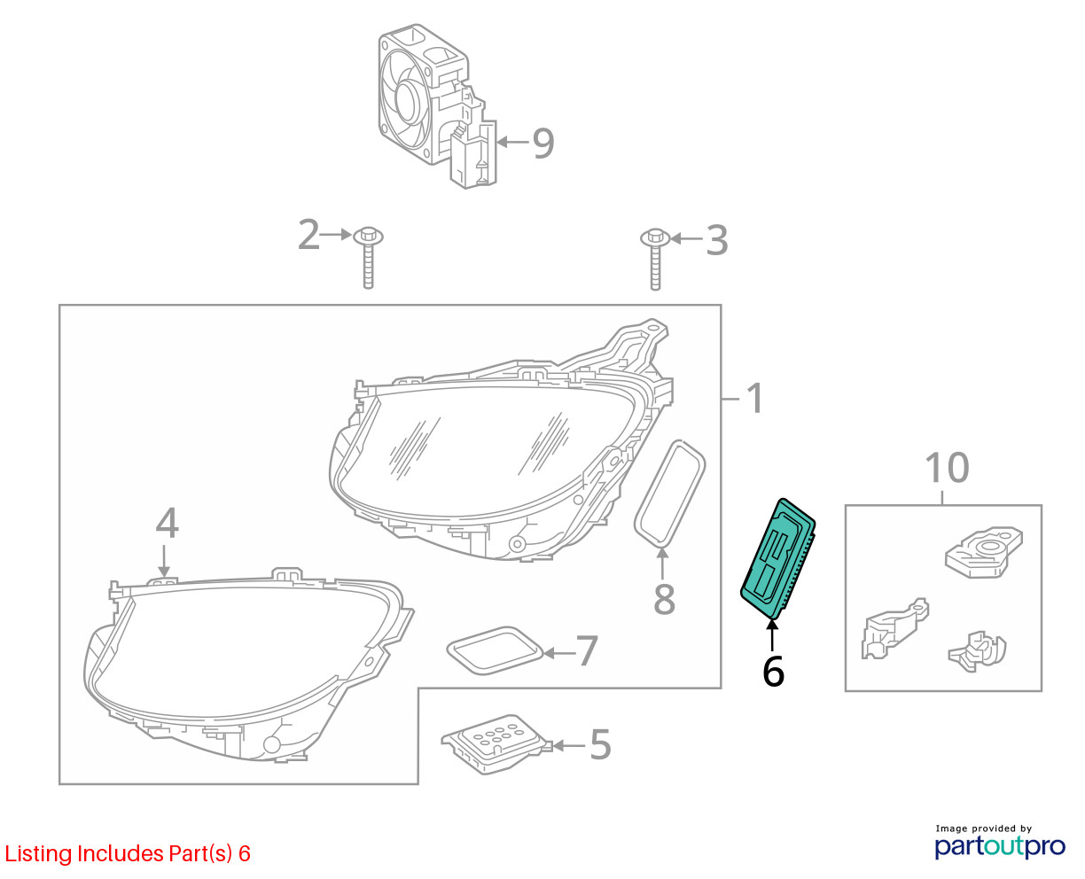 2024 MERCEDES BENZ GLB250 Front Lamp Control Module OEM Part Number 2139002834