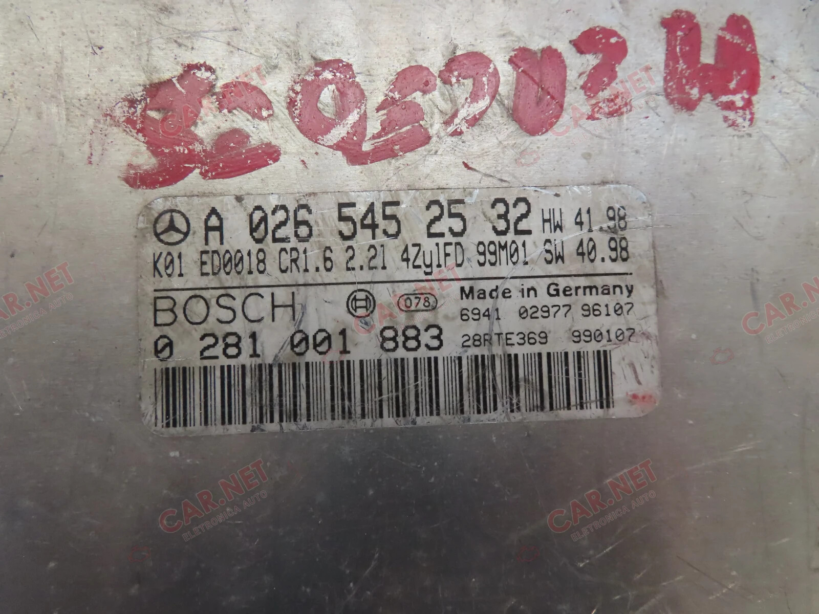 A0265452532 ENGINE CONTROL UNIT MERCEDES-BENZ E W210 220 CDI 92KW BOSCH 0281001883