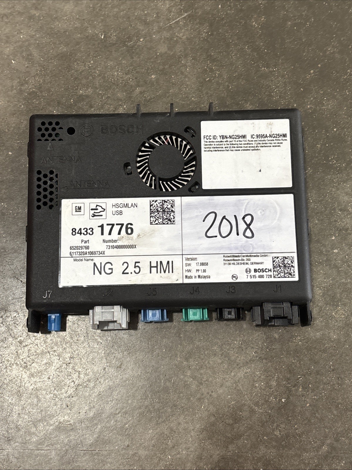 2016-2019 Chevy/GMC Pickup HMI MODULE 84331776