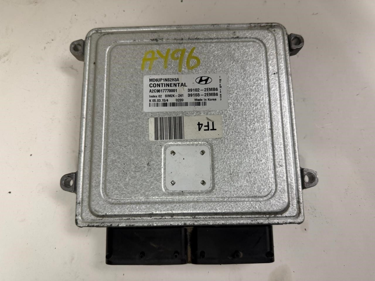 14-16 ELANTRA Engine Control Module Computer ECU – 39102-2EMB6; 39103-2EMB6