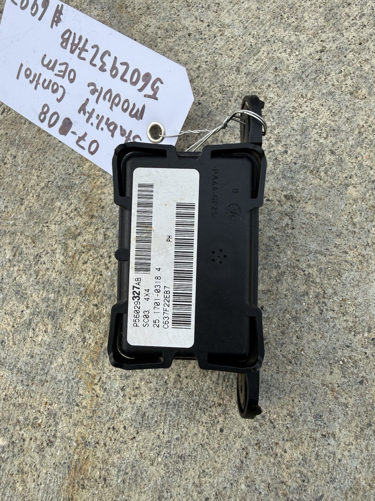 07-08 Jeep Wrangler JK Stability Control Module 56029327AB