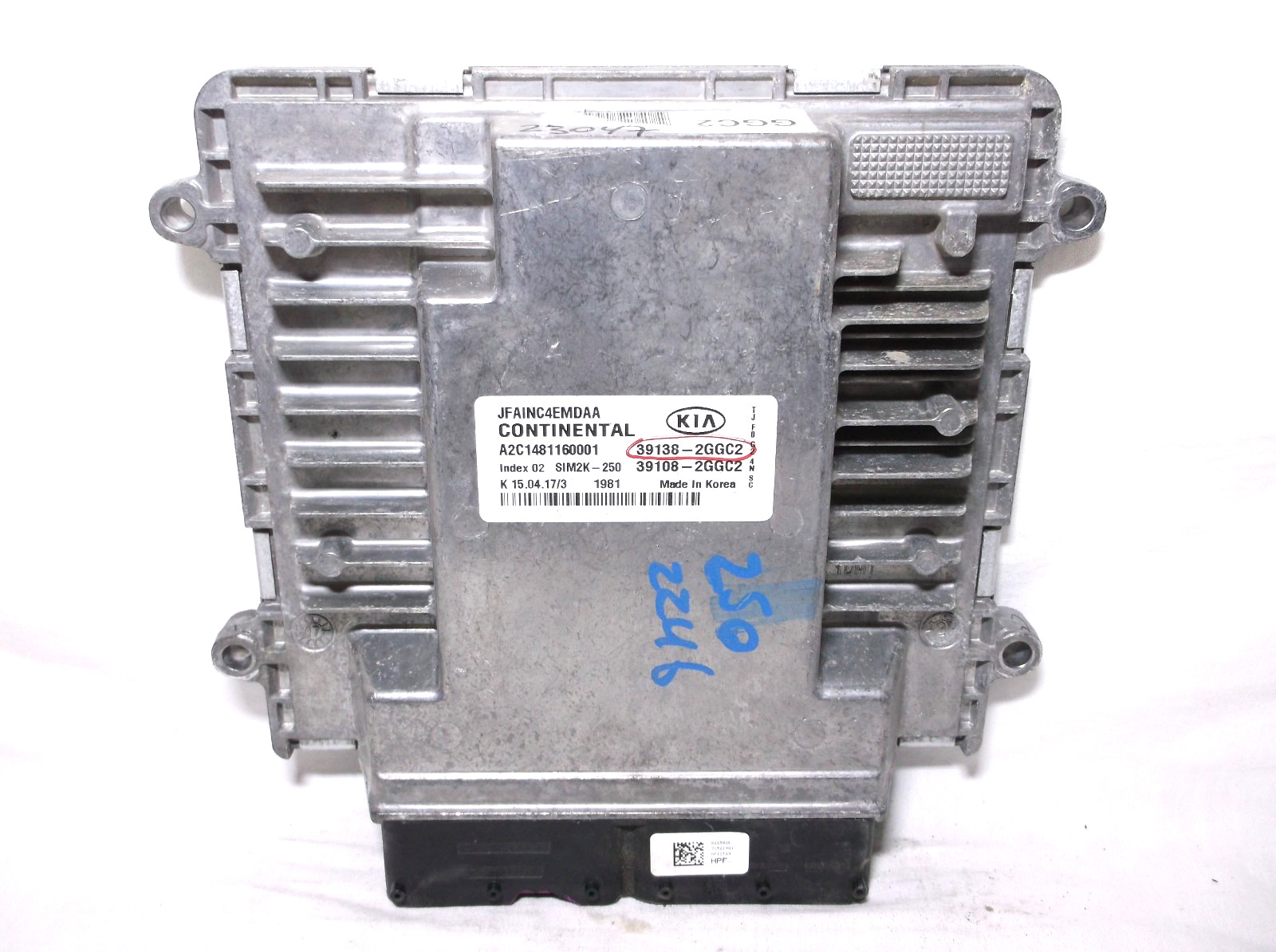 16-18 KIA OPTIMA 2.4L VIN 3 8TH DIGIT / ENGINE COMPUTER/ECU.PCM