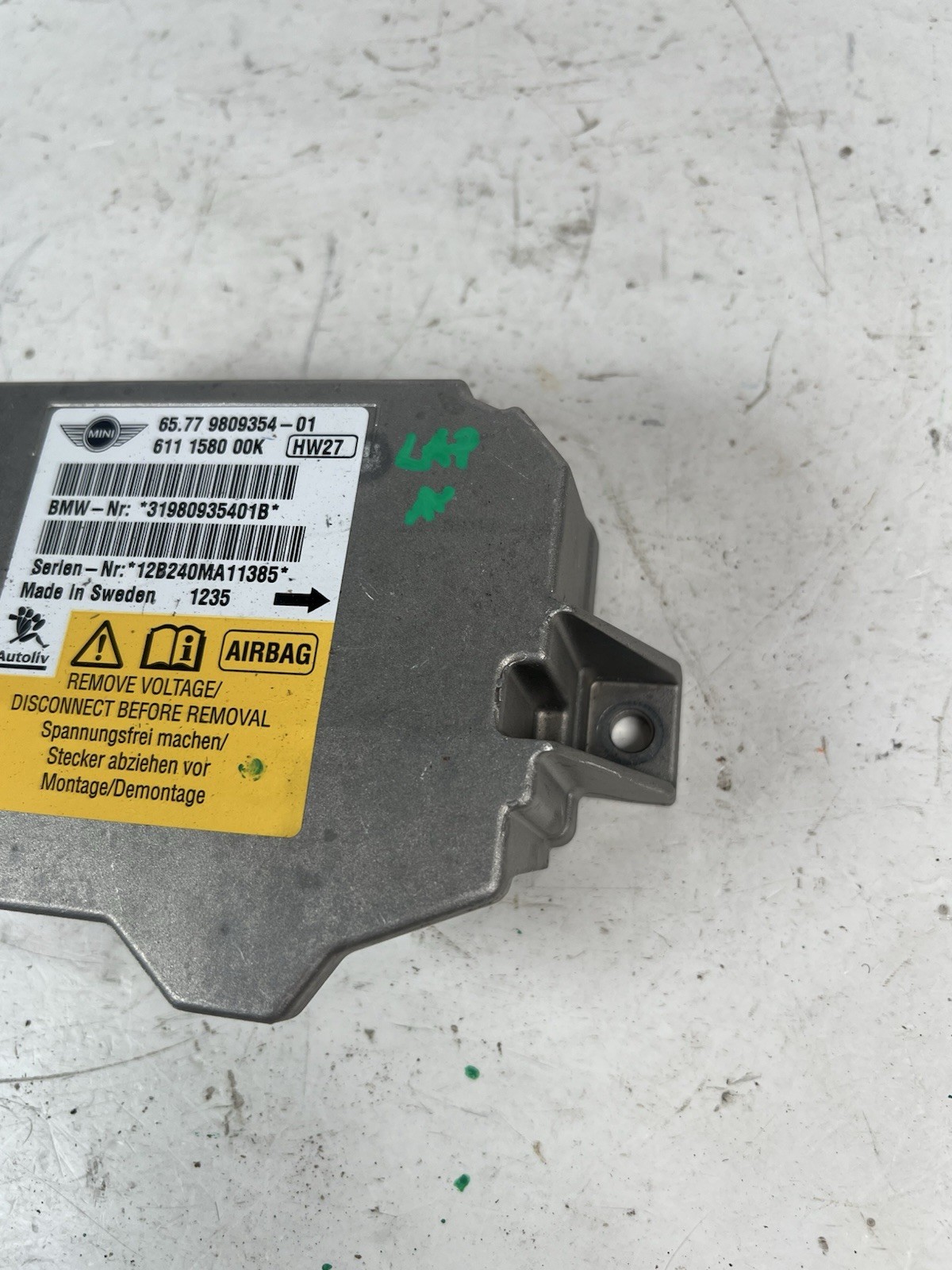 13-15 Mini Countryman Paceman SRS Air Control Module 65779809354-01