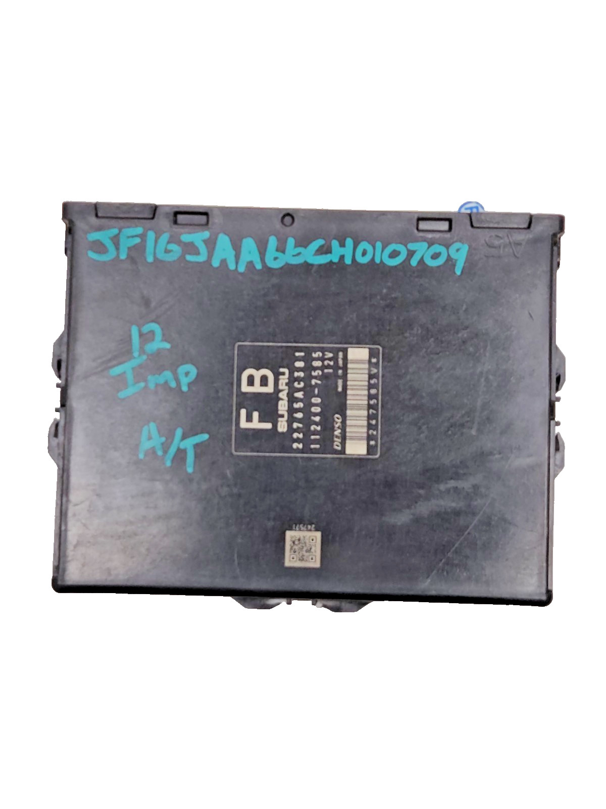 2012 Subaru Impreza Engine Control Module 2.0L ECM CVT OEM 22765AC381
