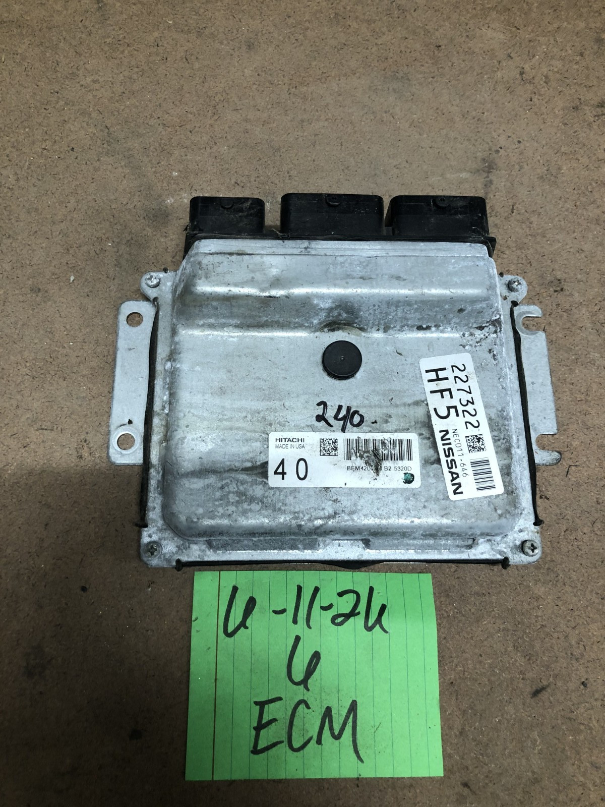2015-2017 Nissan Murano ECM ECU Engine Control Unit NEC011646 OEM BEM420-300