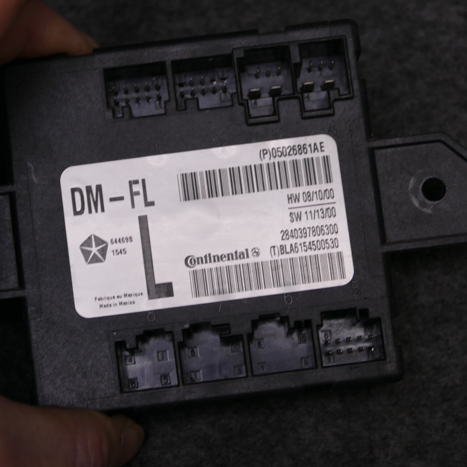 2011-17 Grand Caravan LH Driver Front Power Door Control Module 05026861AE 80132