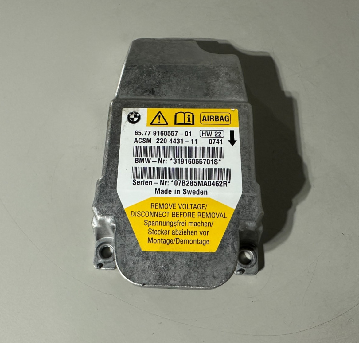 2006-2010 BMW E90 E60 325i 535i 550i SRS Bag Control Module 65779160557 OEM