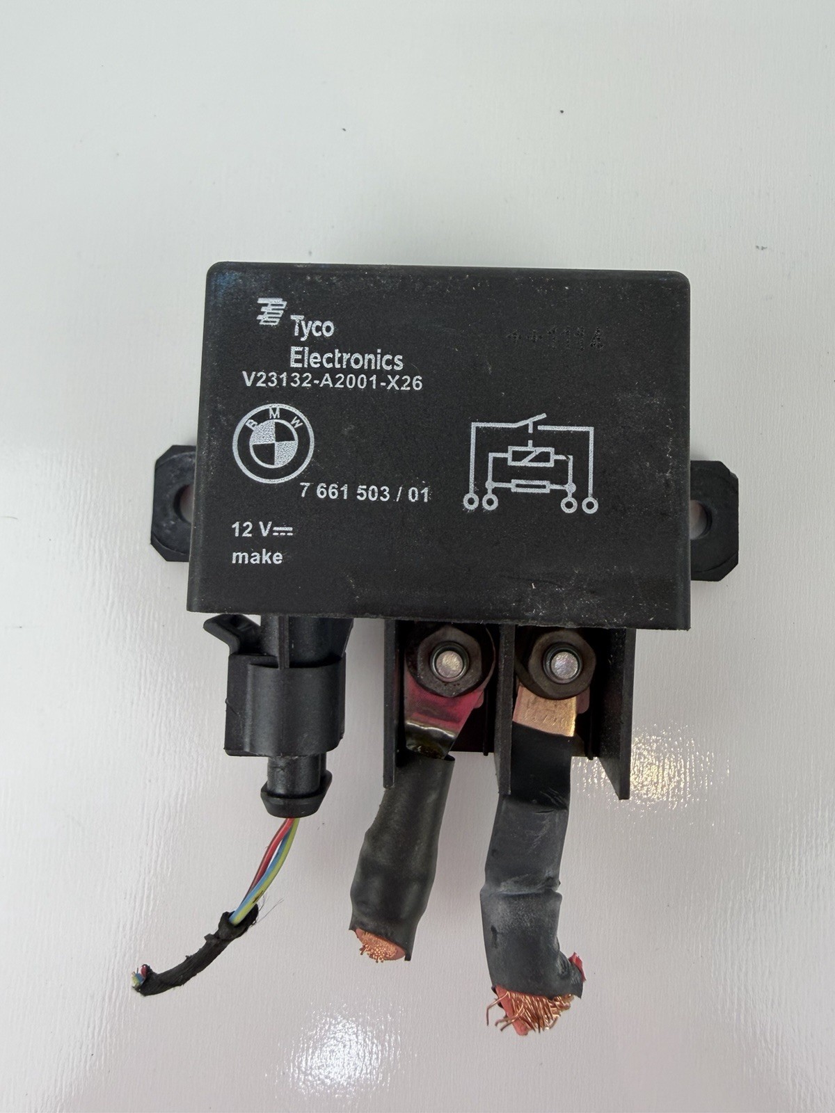 OEM BMW F10 F30 F01 E70 Battery Cable Relay 7661503 V23132-A2001-X26