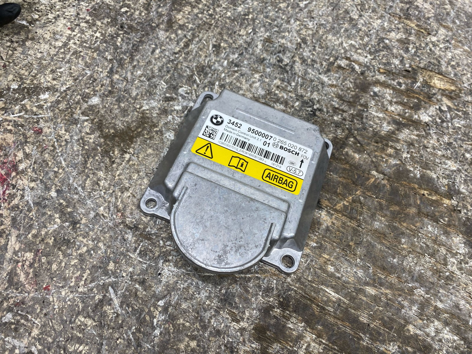 2015-2019 BMW X6M F86 OEM AIR SRS BAG COMPUTER CONTROL MODULE UNIT 34529500007