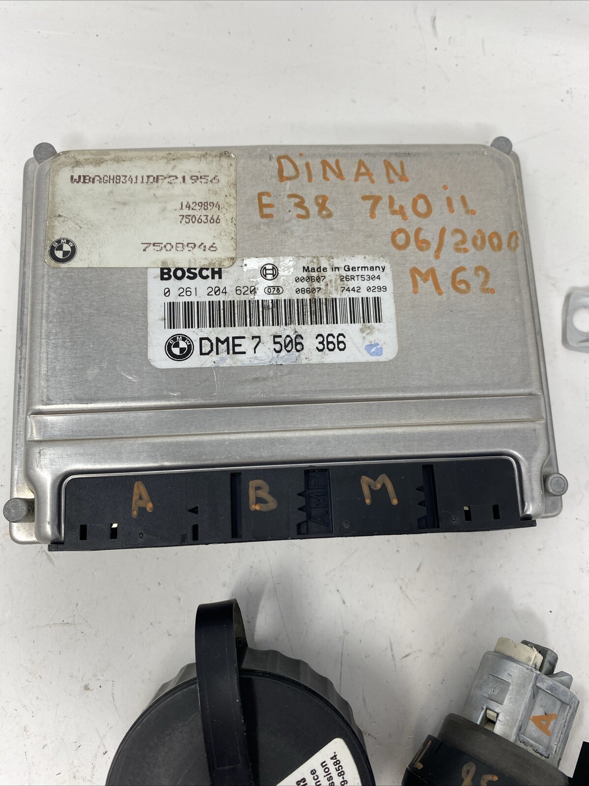 BMW E38 M62 740il DINAN ENGINE CONTROL UNIT DME ECU EWS IGNITION KEY LOCK